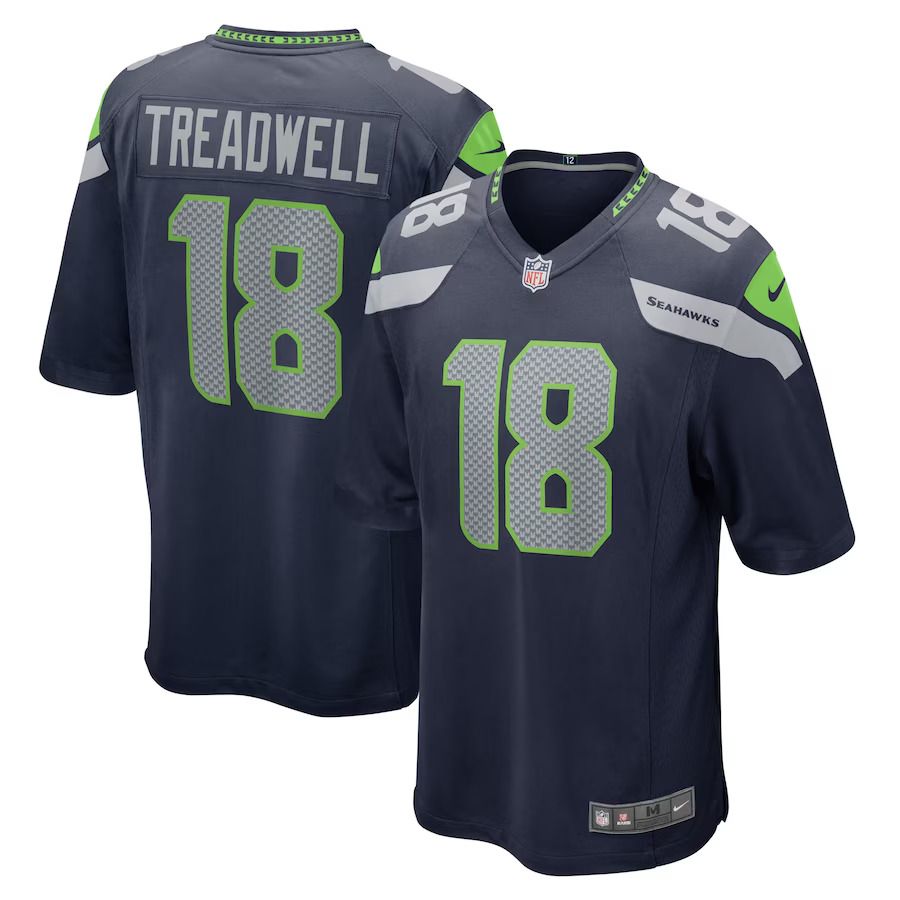 Men Seattle Seahawks #18 Laquon Treadwell Nike College Navy Home Game Player NFL Jersey->seattle seahawks->NFL Jersey